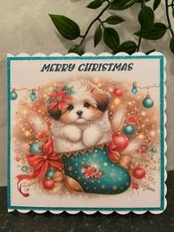 Puppy Stocking  by Angela White