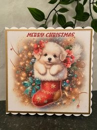 Puppy Stocking  by Angela White