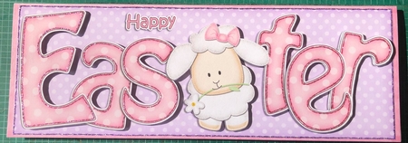 Large Dl Easter Lamb Quick Card & 3D Decoupage by Angela White