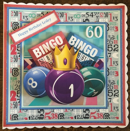 BINGO QUEEN OR KING 7.5 Decoupage & Insert Mini Kit by Angela White