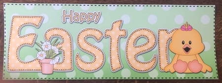 Large DL Happy EASTER 3D decoupage by Angela White