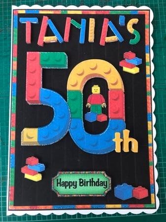 50th Birthday Building Block for Tania by Angela White