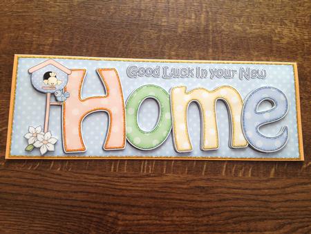 Large Dl New Home Quick Card 3D Decoupage by Angela White