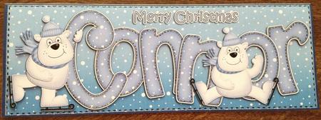 Xmas Large Dl Connor Quick Card N 3D Decoupage by Angela White