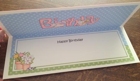 Birthday Pretty Gardening Matching Large Dl Insert by Angela White