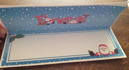 Xmas Friends with Santa Matching Large Dl Insert by Angela White