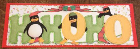 Ho Ho Ho Penguin Large Dl by Angela White