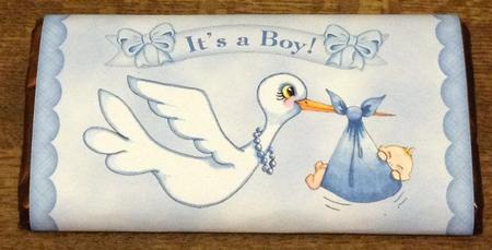New Arrival Baby Boy - Galaxy 125g Wrapper by Angela White