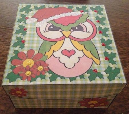 3 Inch Gift Box - Christmas Owl 3 by Angela White