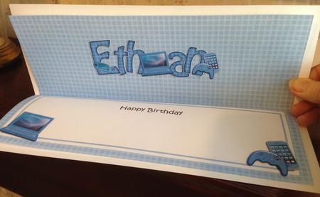 Birthday Ethan Gadgets & Gizmos Large Dl Insert by Angela White
