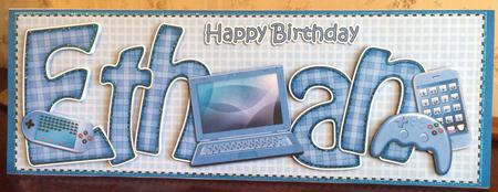 Birthday Ethan Gadgets & Gizmos Large Dl 3D Decoupage by Angela White