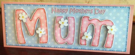 Large Dl Mothers Day Mum Quick Card N 3D Decoupage by Angela White