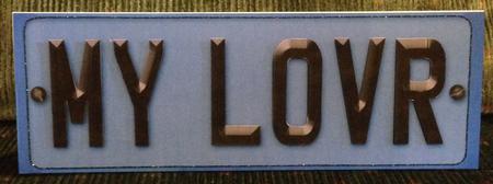 Large Dl My Lover Novelty Number Plate N 3D Decoupage by Angela White