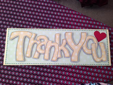 Lge Dl Thank You 3D Decoupage by Angela White