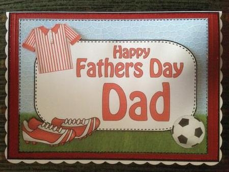 5x7 Fathers Day Dad Football 3D Step by Step Decoupage by Angela White