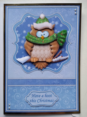 Have a Hoot This Christmas Owl Topper & Decoupage by Angela Whitehead