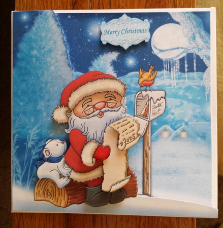 Letter to Santa Christmas Shaped Card Kit & Decoupage by Angela Whitehead