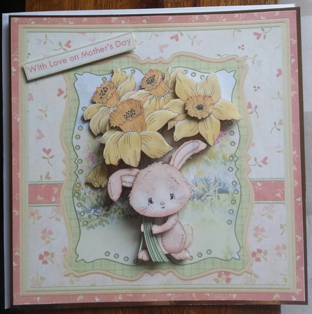 Daffodil Delivery 8x8 Mini Kit & Decoupage by Angela Whitehead