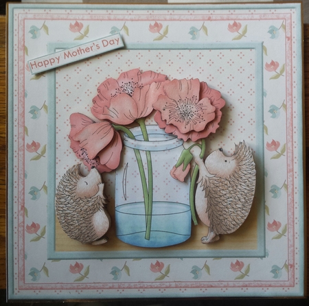 Blooming Lovely Hedgehogs Poppies Birthday Get Well Mini Kit by Angela Whitehead