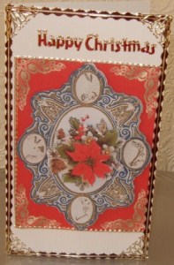 Victorian Frame and Christmas Flowers by Angela Wake