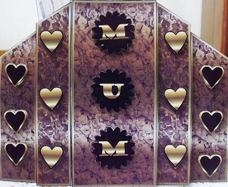 Purple and Gold Mum Card by Angelina Two Bears