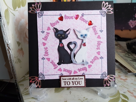 Valentine Cats Couple 2 - or Anniversary/engagement by Anita chambers