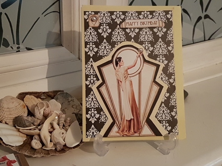 Pandore Art Deco Shaped Panels (gold) by Anita chambers