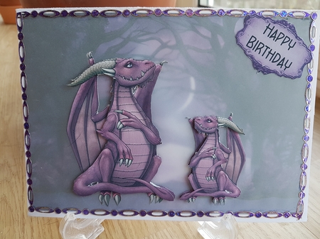 Like Father Like Son - A5 card front with decoupage by Anita chambers