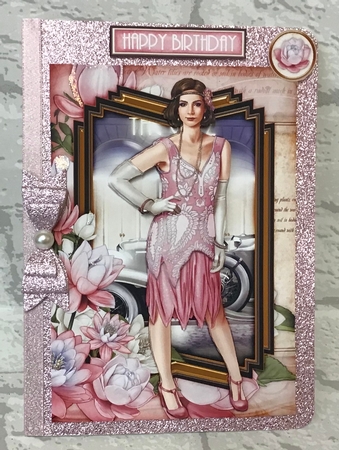 Art Deco Lady Lily 4 Sheet mini Kit Light Pink by Anita Henery