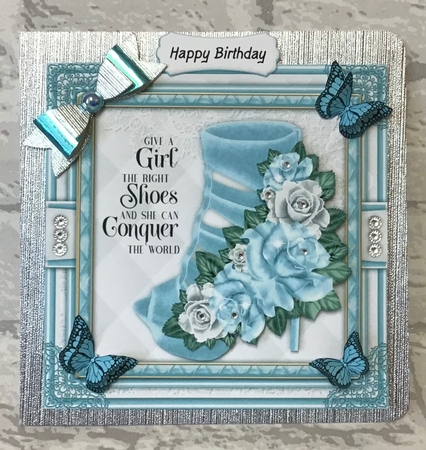 Floral Boot1 Mini Card Kit by Anita Henery