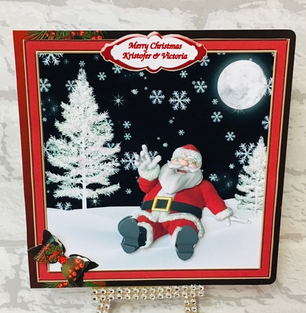 Christmas Santa aprox 7x7 inches by Anita Henery
