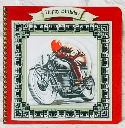 Motorcyclist Male Card by Anita Henery