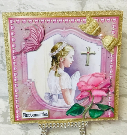 First Communion Girl with Rose by Anita Henery