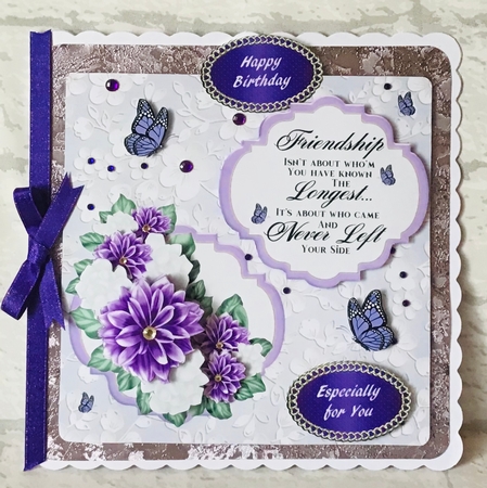 Friendship Quote Lilac by Anita Henery