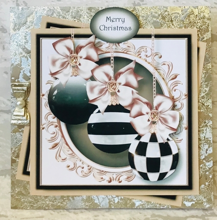 Coco Chanel Blush Christmas Trio 8x8 by Anita Henery