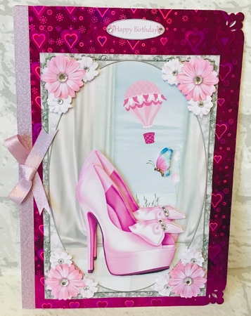 Shoes with a Bow Decoupage Topper 1 by Anita Henery
