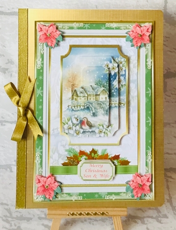 Christmas Snow Scene Decoupage Topper 2 by Anita Henery