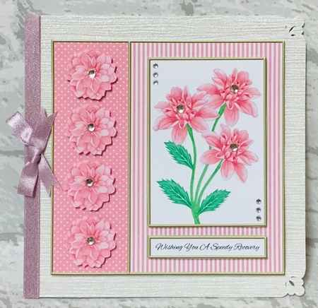Wishing You A Speedy Recovery (Pink Dahlias) by Anita Henery