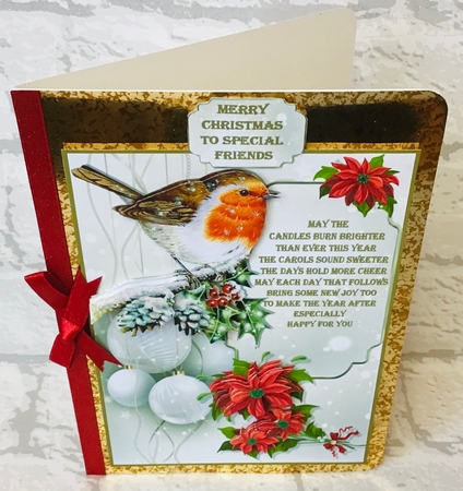 A traditional Christmas Robin A5 by Anita Henery