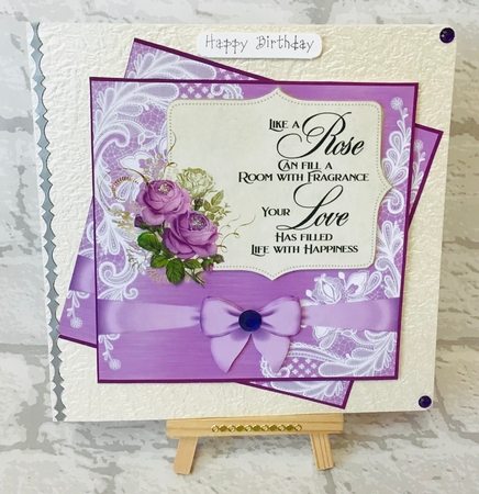 3 Lilac Like a rose card fronts/toppers by Anita Henery