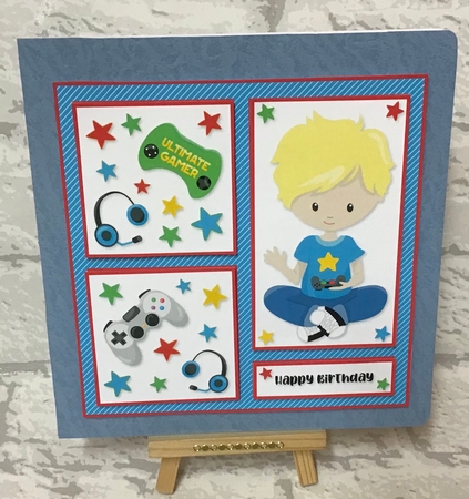 Video Game Birthday Topper (Card Ten) by Anita Henery