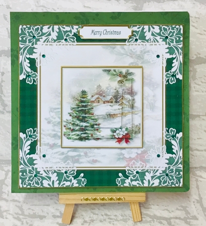 Christmas Tree 7x7ins Topper Lace Filigree by Anita Henery
