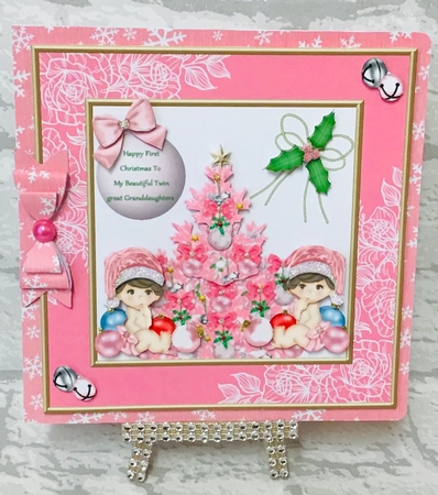 Twins  first Christmas great Granddaughters by Anita Henery
