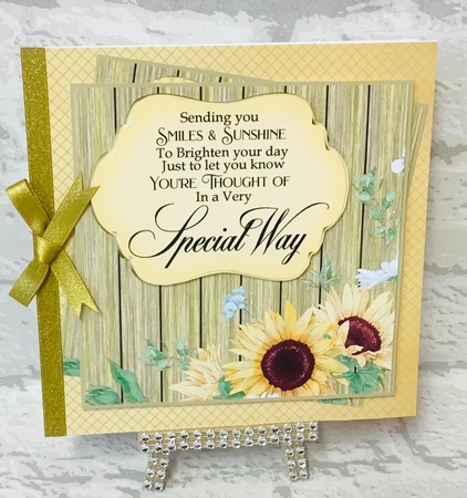 3 Sunflower verse card fronts/toppers 2 by Anita Henery