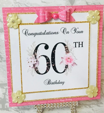 Floral Number Birthday Cards Kit - Ages 50,60,65 & 70 by Anita Henery