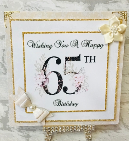 Floral Number Birthday Cards Kit - Ages 50,60,65 & 70 by Anita Henery