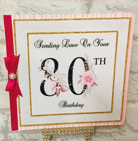 Floral Number Birthday Cards Kit - Ages 75,80,90 & 100 by Anita Henery