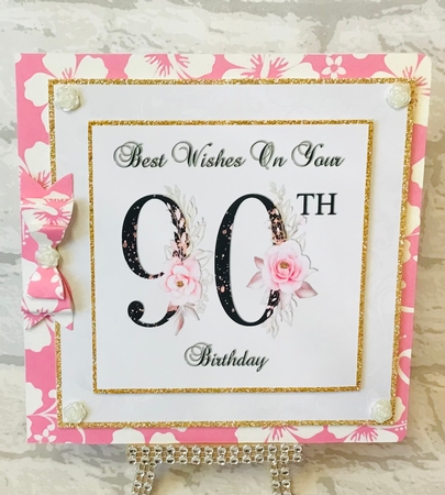 Floral Number Birthday Cards Kit - Ages 75,80,90 & 100 by Anita Henery