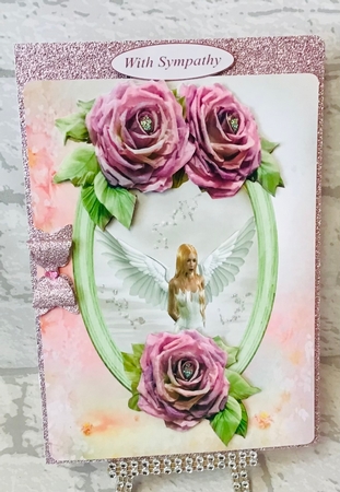 Guardian Angel Rose Topper with Rose Decoupage by Anita Henery
