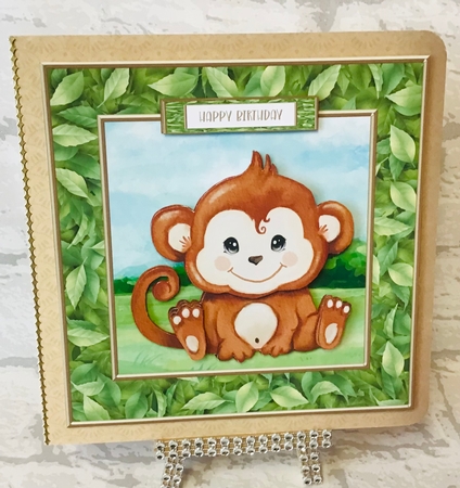 Cute Monkey Birthday Topper by Anita Henery